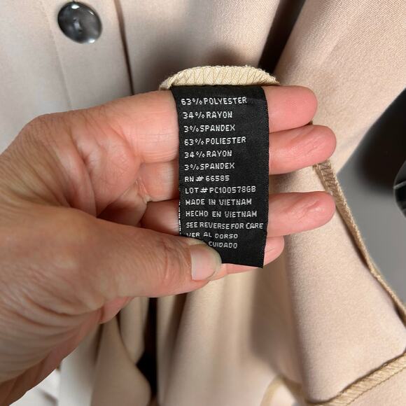 Perceptions Shirt Dress Size 16  pleated drop waist belted khaki office NWT - Picture 9 of 10